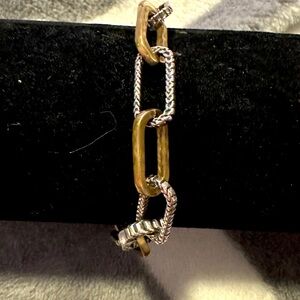 Two-toned paperclip bracelet